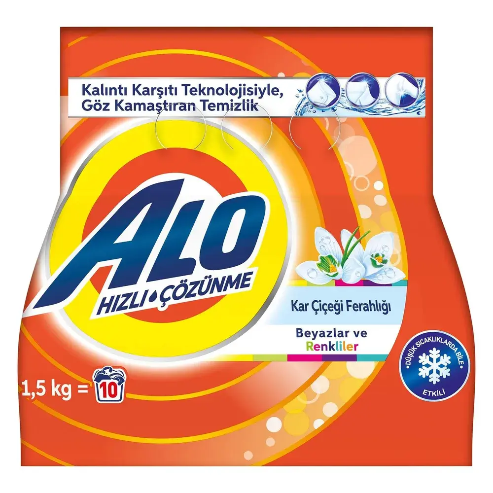 ALO MATIK 12 KG KAR CICEGI BEYAZ VE RENKLI