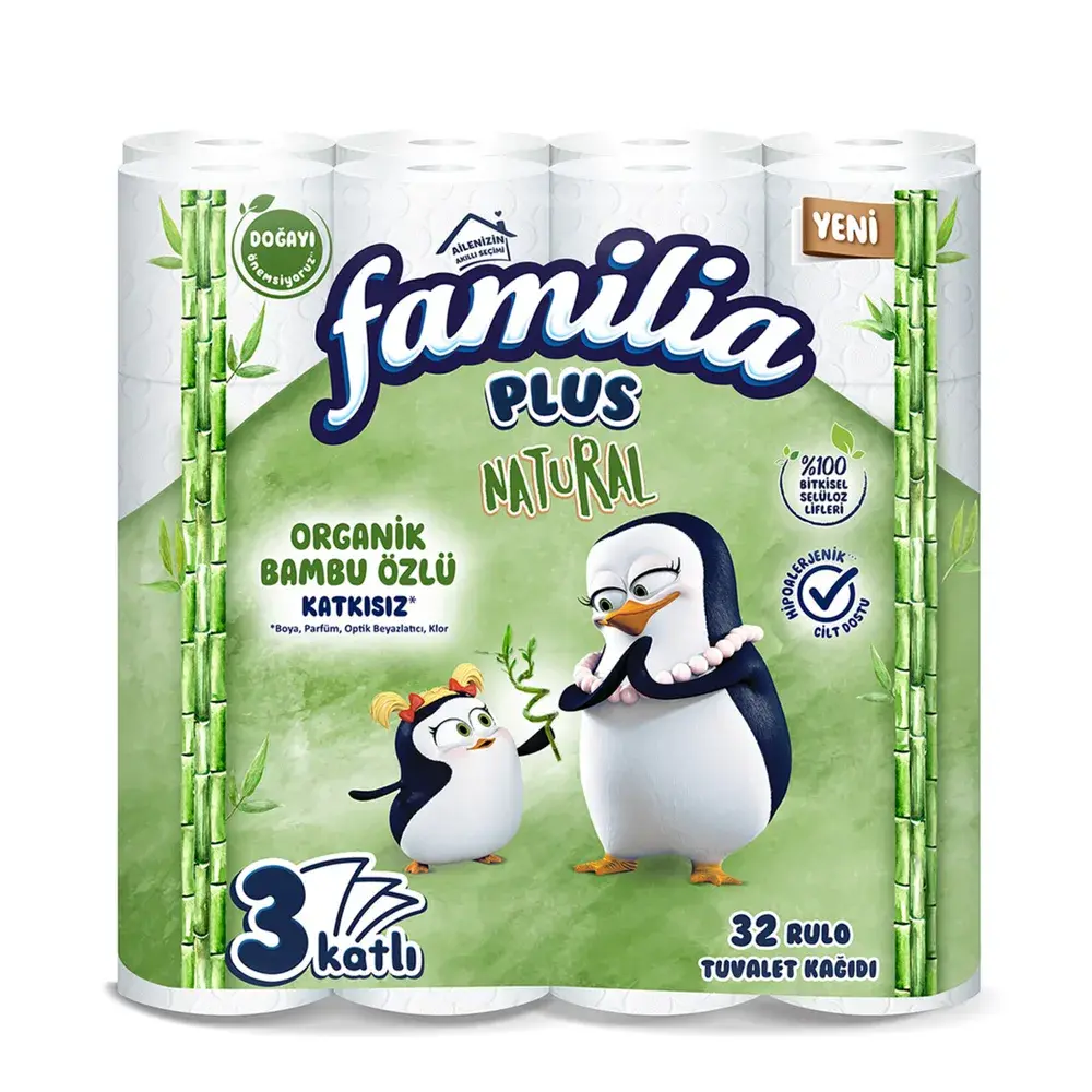 FAMILIA TUVALET KAGIDI NATUREL 40'LI BAMBU